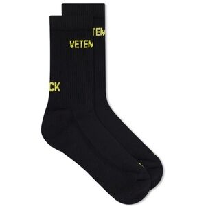Vetements Logo Black/Yellow Socks